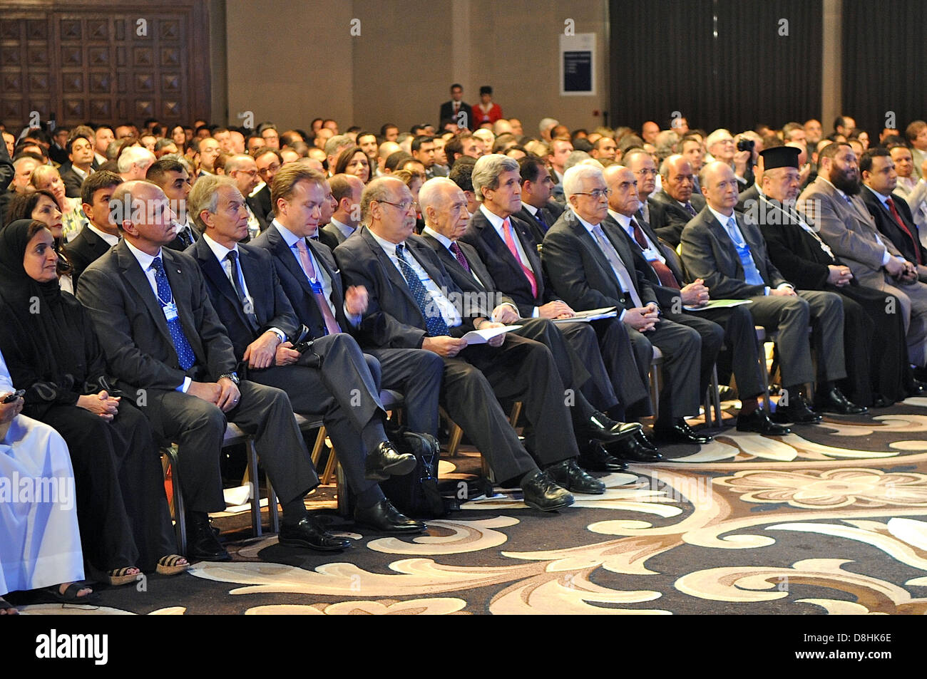 Kerry secrétaire assiste au Forum économique mondial Banque D'Images