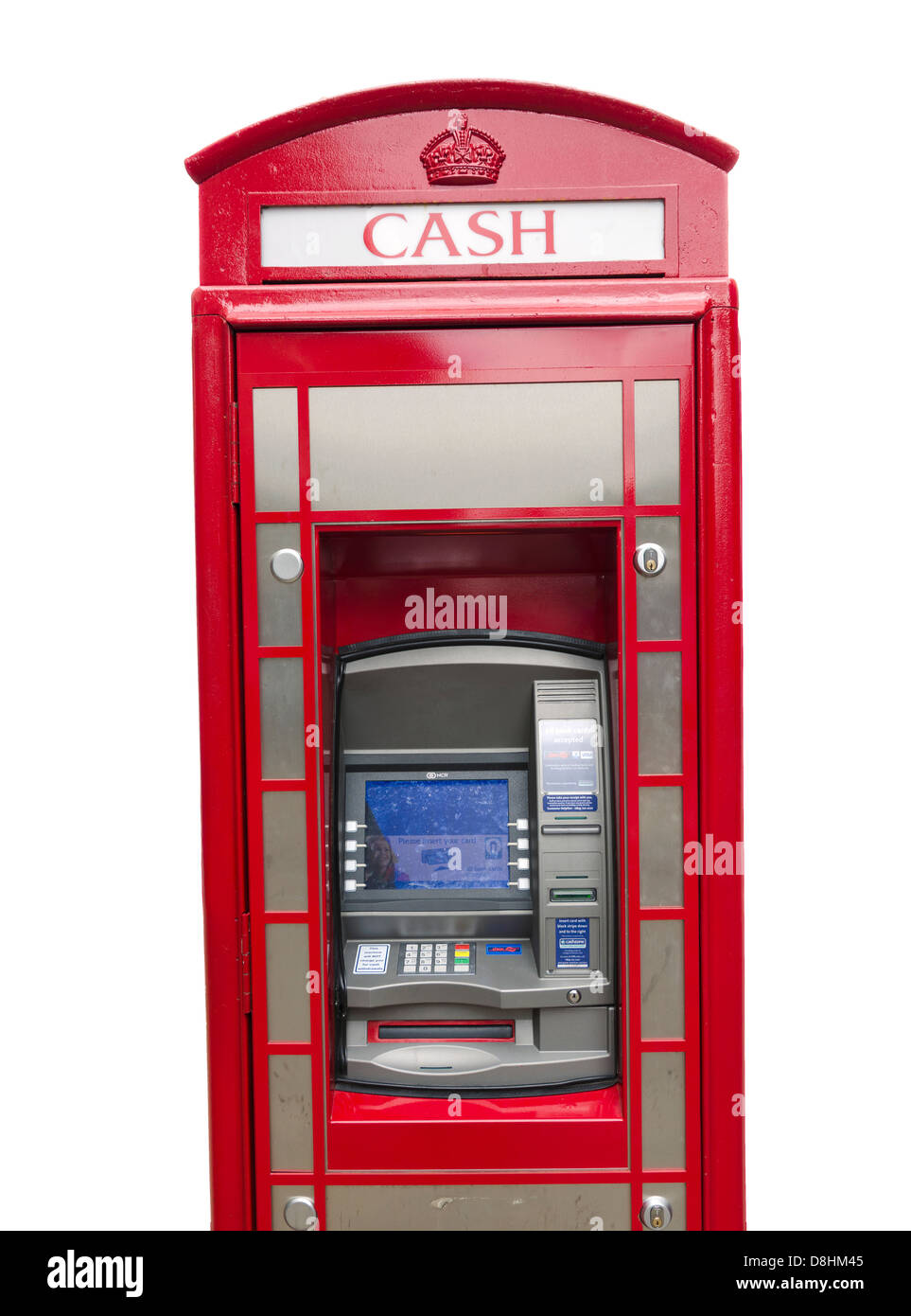 Cash Machine DISTRIBUTEUR AUTOMATIQUE intégré au téléphone fort Banque D'Images