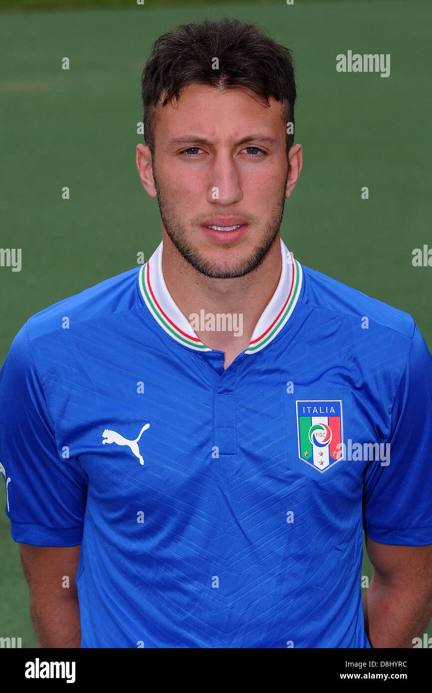 Vasco Regini (ITA), 28 mai 2013 - Football : l'équipe U-21 Italie session photo officiel pour le championnat de l'UEFA des moins de 21 ans (EURO) au Centro Tecnico de Milanello Milanello, Italie. (Photo de Maurizio Borsari/AFLO) Banque D'Images