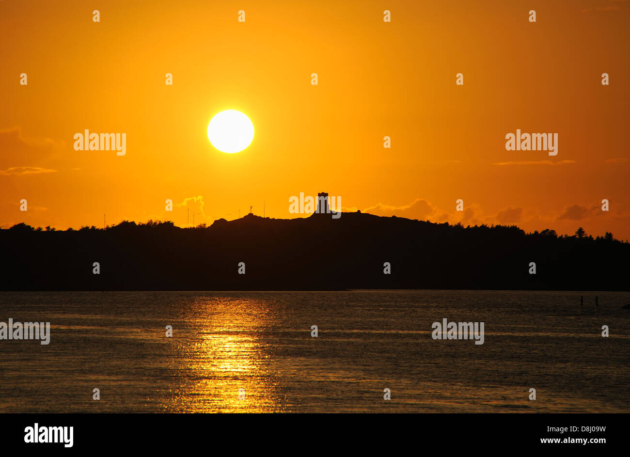 Coucher du soleil dans l'archipel de Göteborg, Suède Photo Stock - Alamy