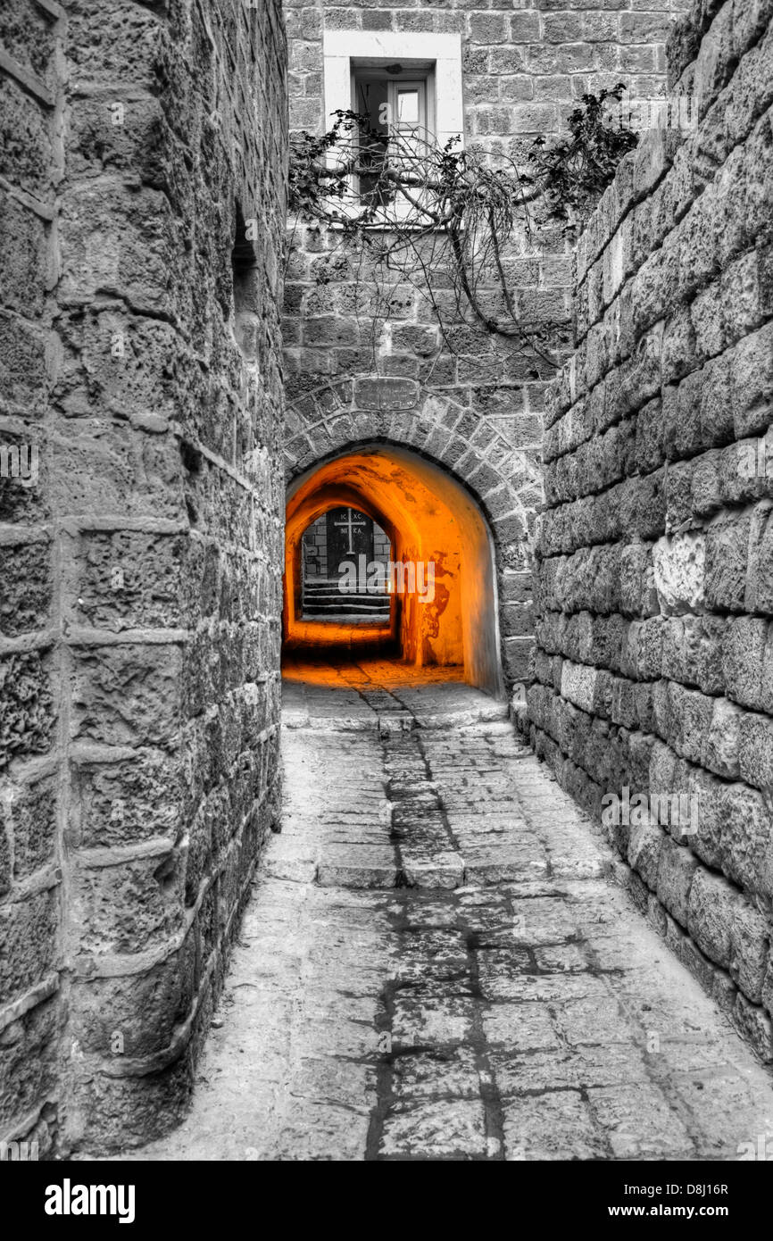 Rue Pavée de Yaffa, Israël Banque D'Images