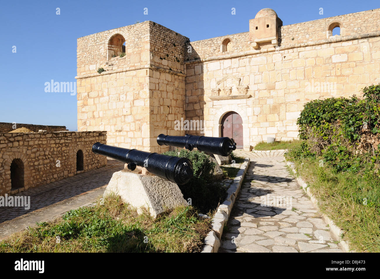 Chanoines à l'extérieur de la Kasbah à Le Kef en Tunisie Banque D'Images