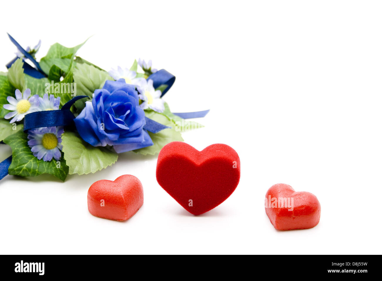 Décoration florale avec coeur Banque D'Images