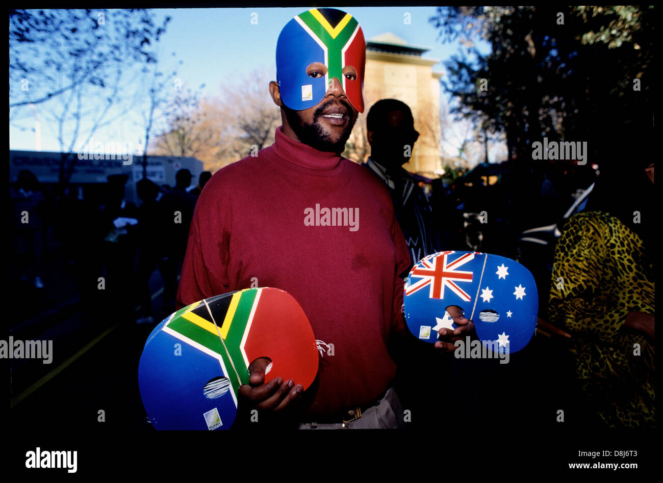 Drapeau sud-africain, Nouvelle-Zélande,pavillon,Newlands Cape Town Banque D'Images