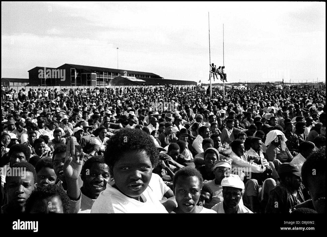 La campagne électorale de l'ANC rally,Khayelitsha,Cap,1994 Banque D'Images