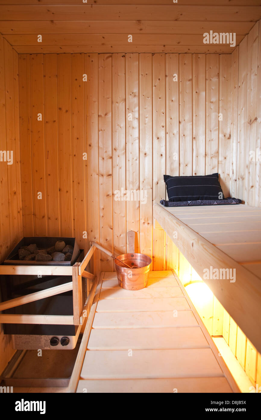 Sauna finlandais Banque D'Images