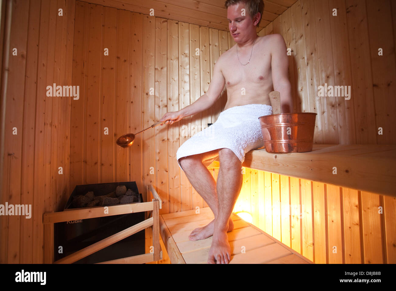 Sauna finlandais Banque D'Images