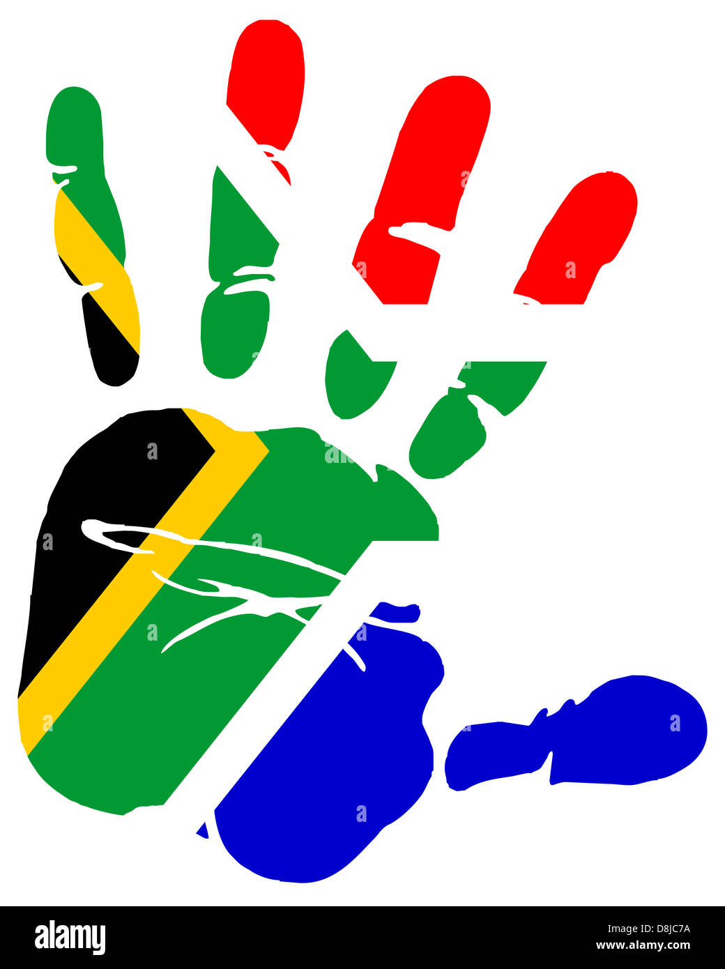 Hand print pavillon de l'Afrique du Sud Banque D'Images