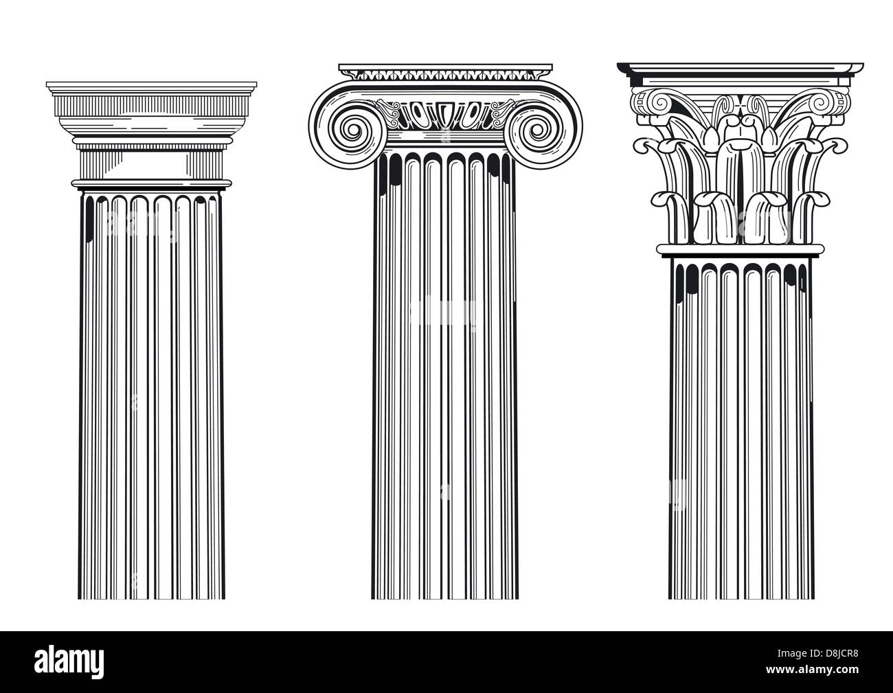 Säulen Kapitell Banque D'Images