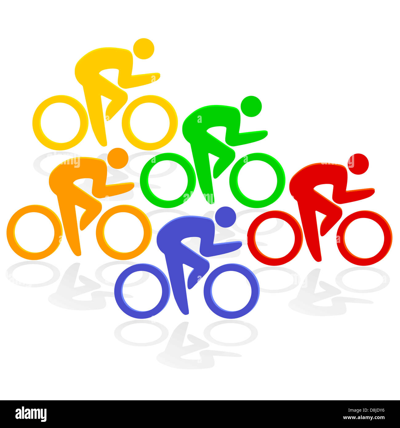 couleurs de cycliste Banque D'Images