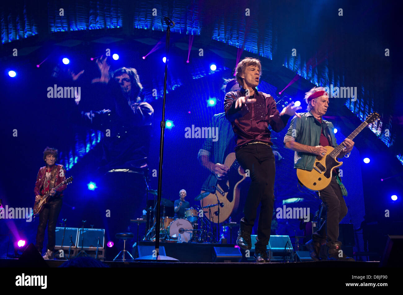 Les Rolling Stones effectuer pendant leur '50 et le décompte' tour à Toronto, Ontario, Canada. 05.25.13 Centre Air Canada Banque D'Images