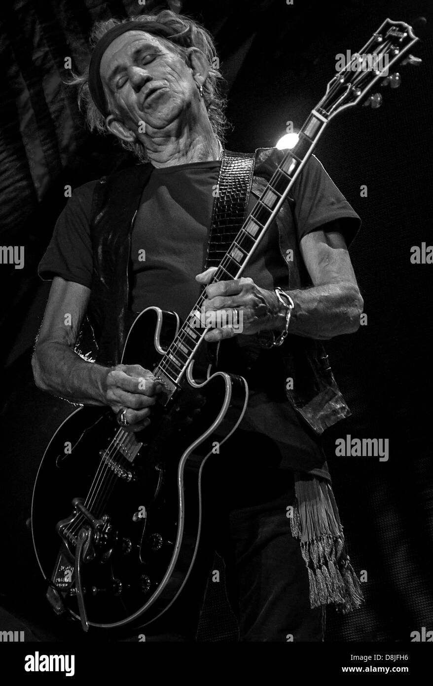 Keith Richards, guitariste des Rolling Stones effectue pendant leur '50 et le décompte' tour à Toronto, au Canada. 052513 Banque D'Images