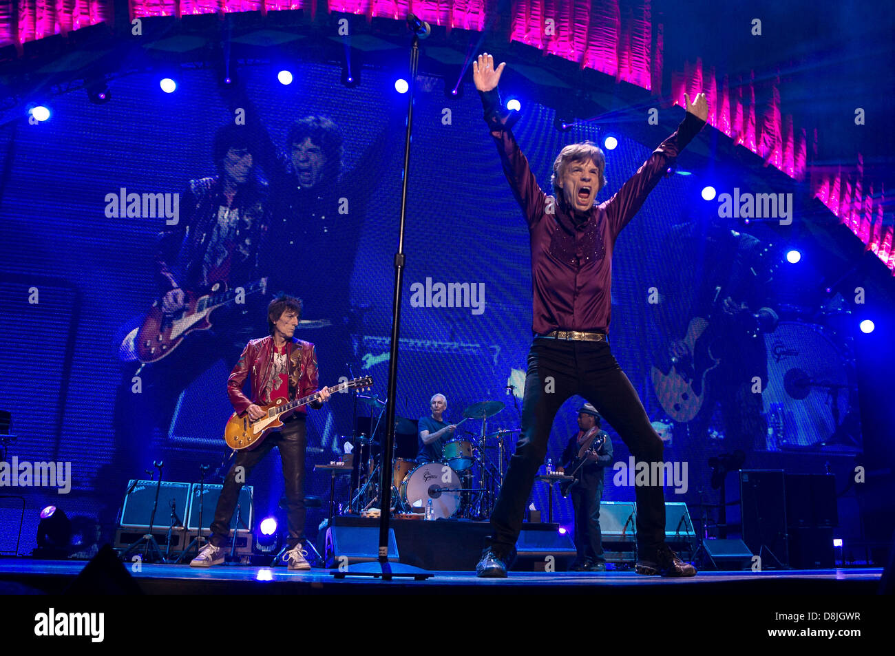 Les Rolling Stones effectuer pendant leur '50 et le décompte' tour à Toronto, Ontario, Canada. 05.25.13 Centre Air Canada Banque D'Images