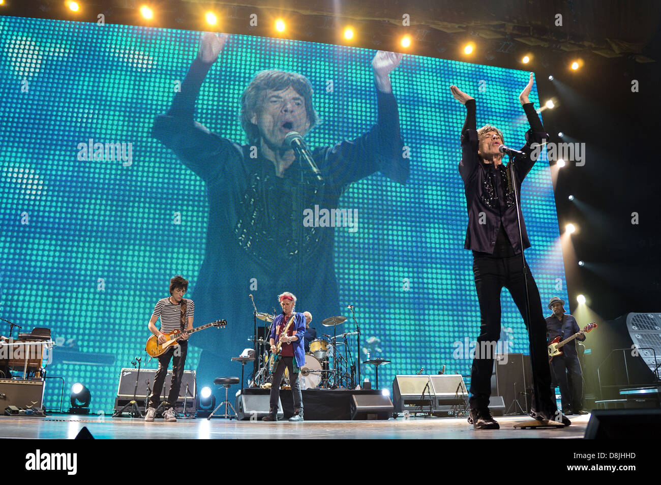 Les Rolling Stones effectuer pendant leur '50 et le décompte' tour à Toronto, Ontario, Canada. 05.25.13 Centre Air Canada Banque D'Images