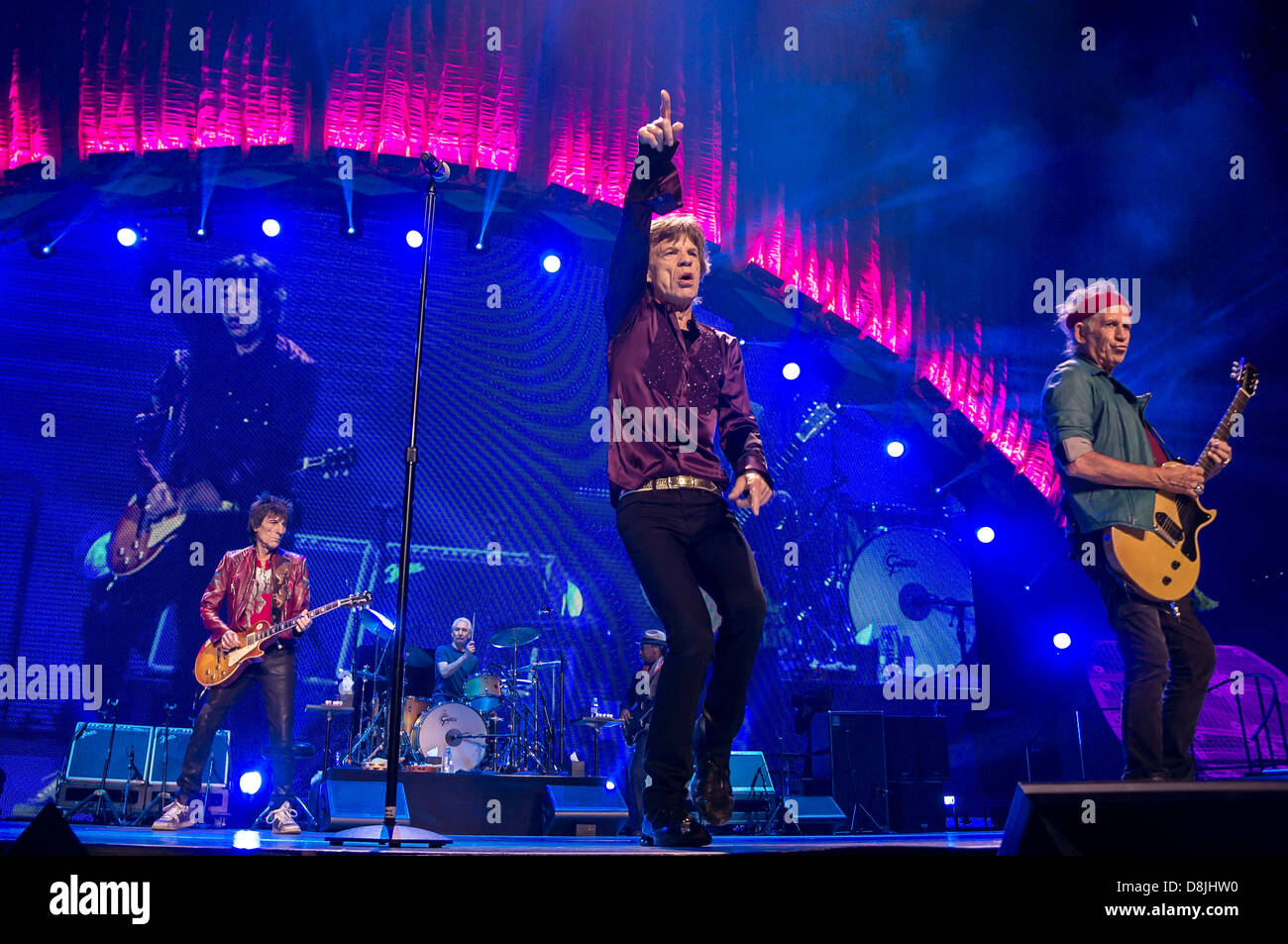 Les Rolling Stones effectuer pendant leur '50 et le décompte' tour à Toronto, Ontario, Canada. 05.25.13 Centre Air Canada Banque D'Images