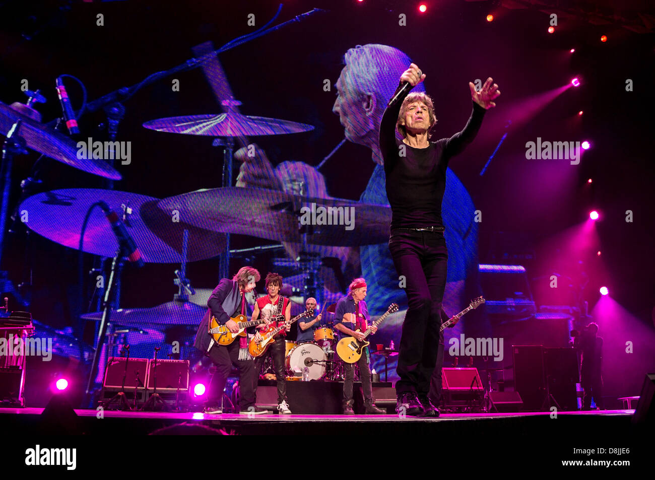 Les Rolling Stones effectuer pendant leur '50 et le décompte' tour à Toronto, Ontario, Canada. 05.25.13 Centre Air Canada Banque D'Images