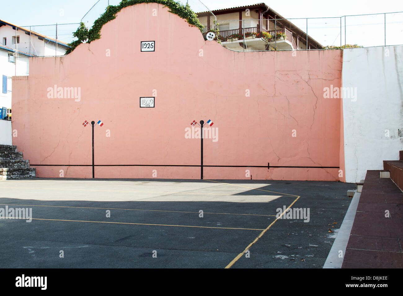 Fronton en Pays Basque Français Banque D'Images
