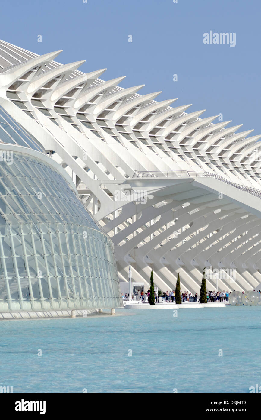 Museo de las Ciencias Príncipe Felipe, Cité des Arts et des Sciences, Valence, Espagne Banque D'Images