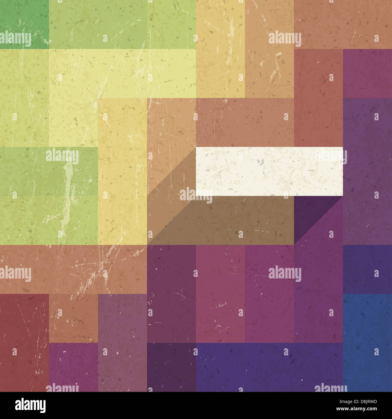Les rectangles colorés rétro arrière-plan, Banque D'Images