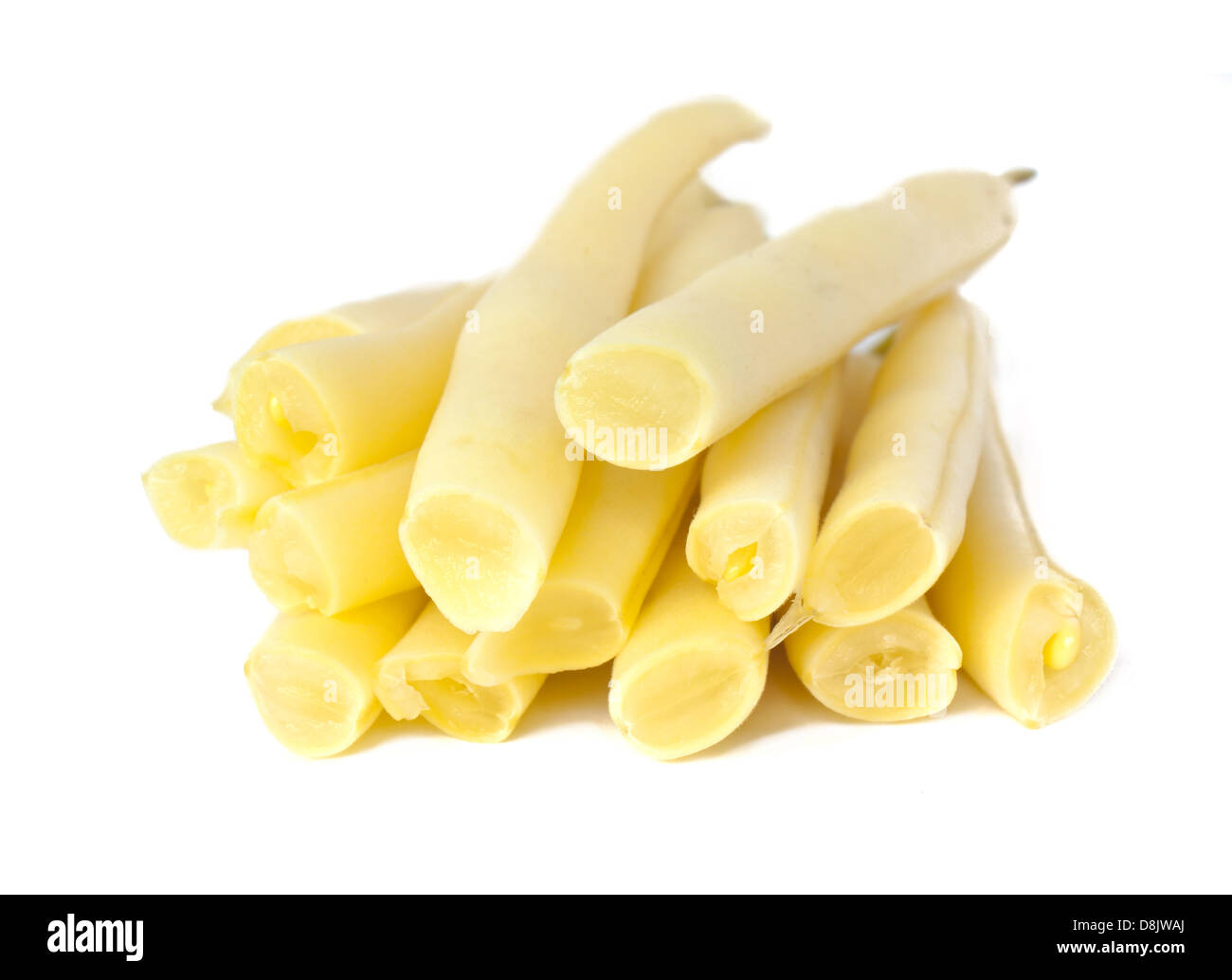 Les haricots jaunes isolated on white Banque D'Images