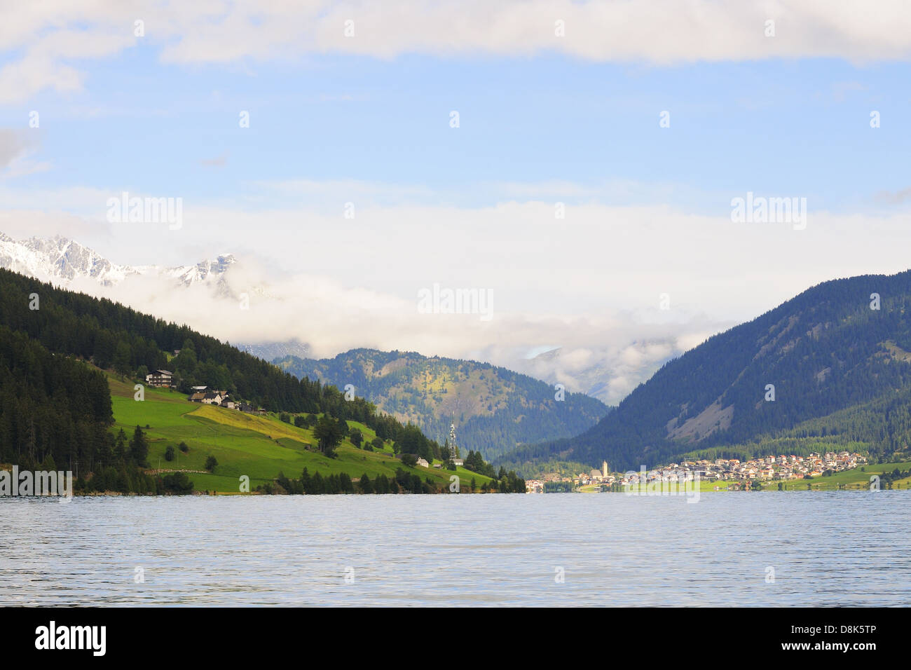 Lac de Reschen Banque D'Images