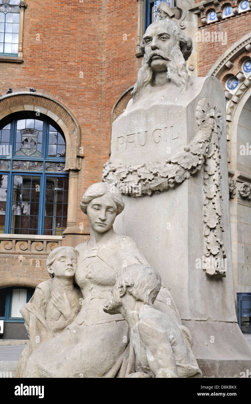Hôpital de la Santa Creu i Sant Pau Banque D'Images
