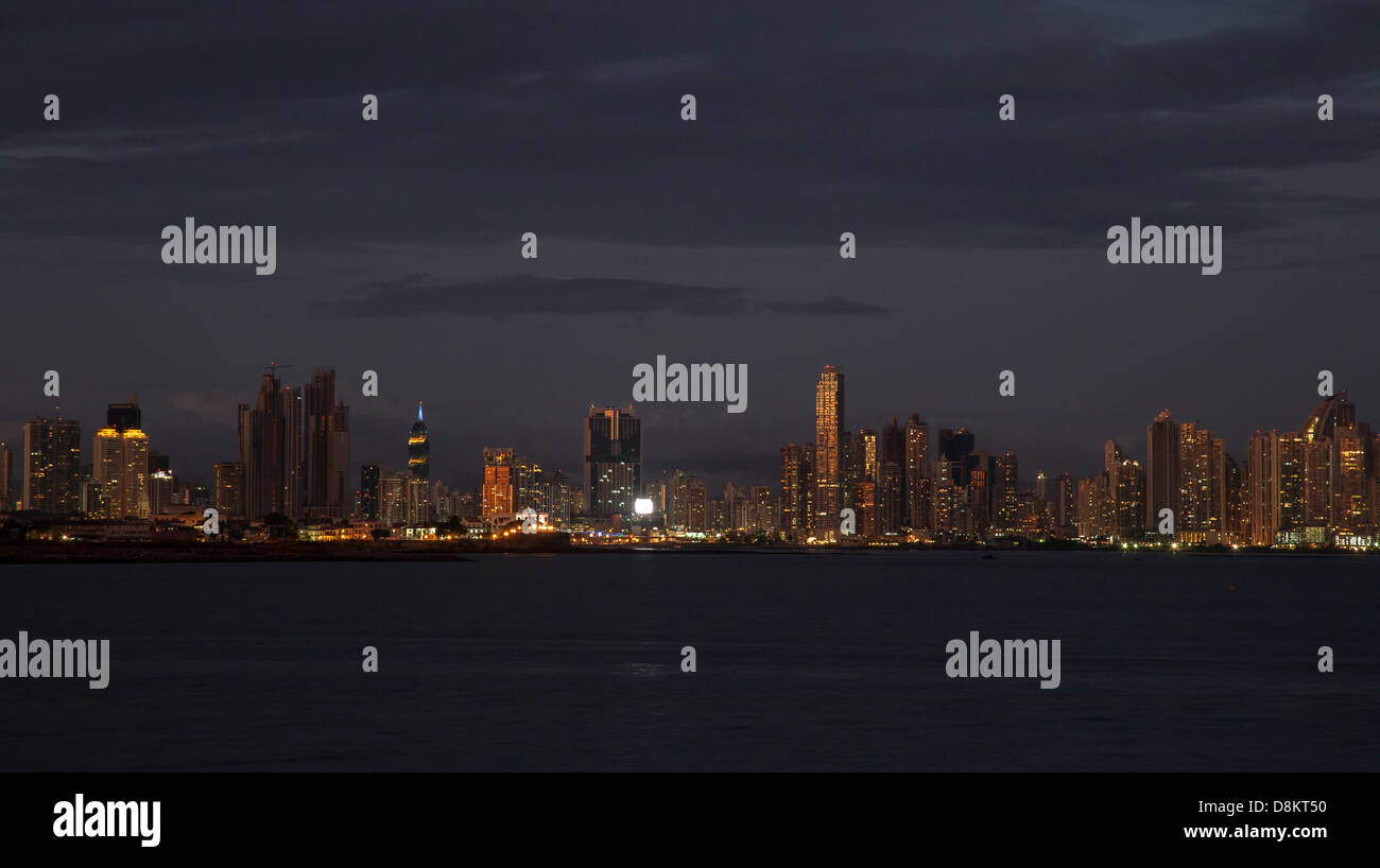 Skyline Panama City, Panama Banque D'Images