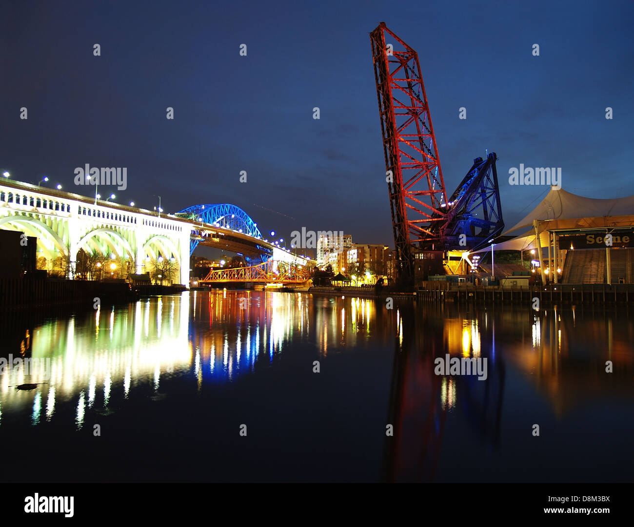 Cleveland ohio usa bridge pont en arc en acier Banque D'Images