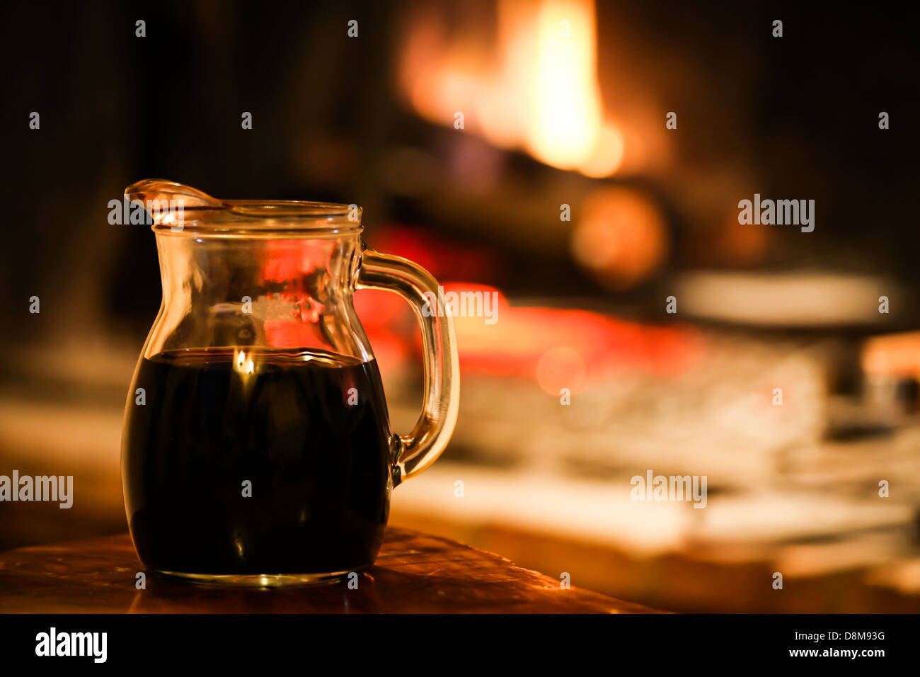 Cruche de vin rouge Banque D'Images