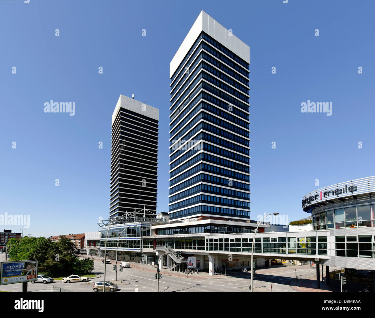 Tours Mundsburg, Hambourg, Allemagne Banque D'Images