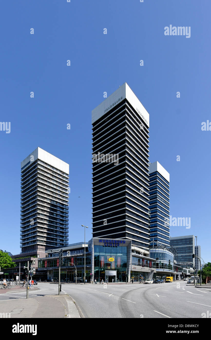 Tours Mundsburg, Hambourg, Allemagne Banque D'Images