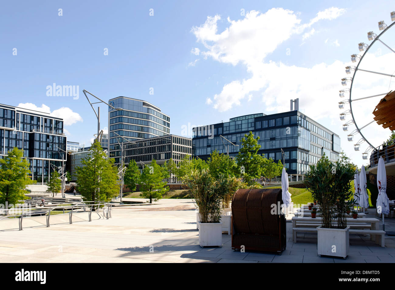 Grande roue Terrasses Marco Polo, Hambourg, Allemagne Banque D'Images