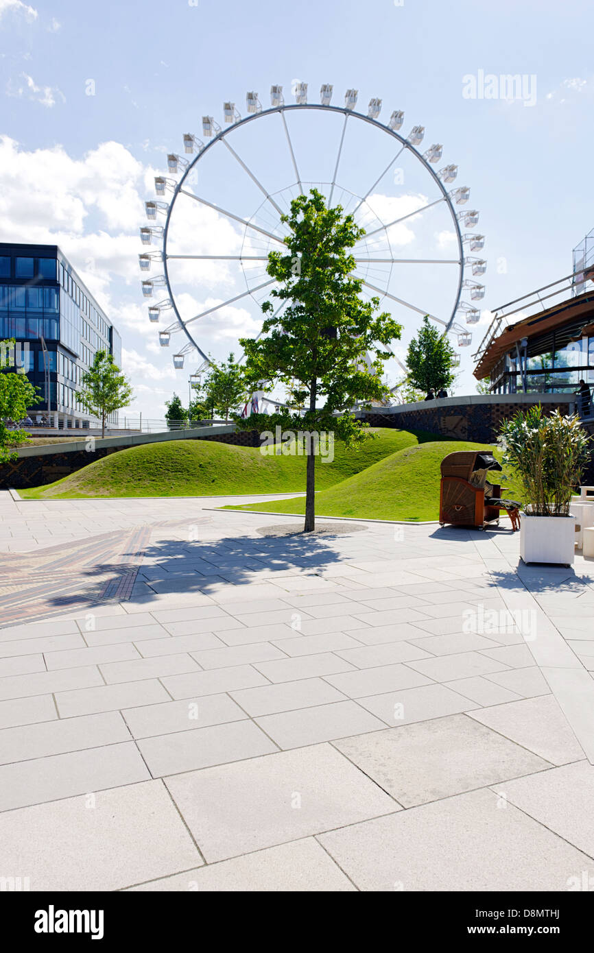 Grande roue Terrasses Marco Polo, Hambourg, Allemagne Banque D'Images