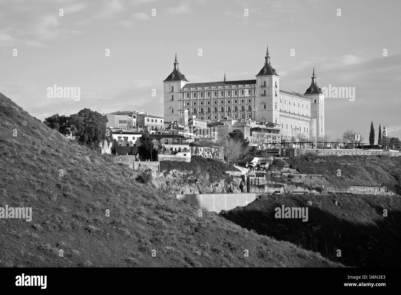 - Alcazar de Tolède dans la lumière du matin Banque D'Images