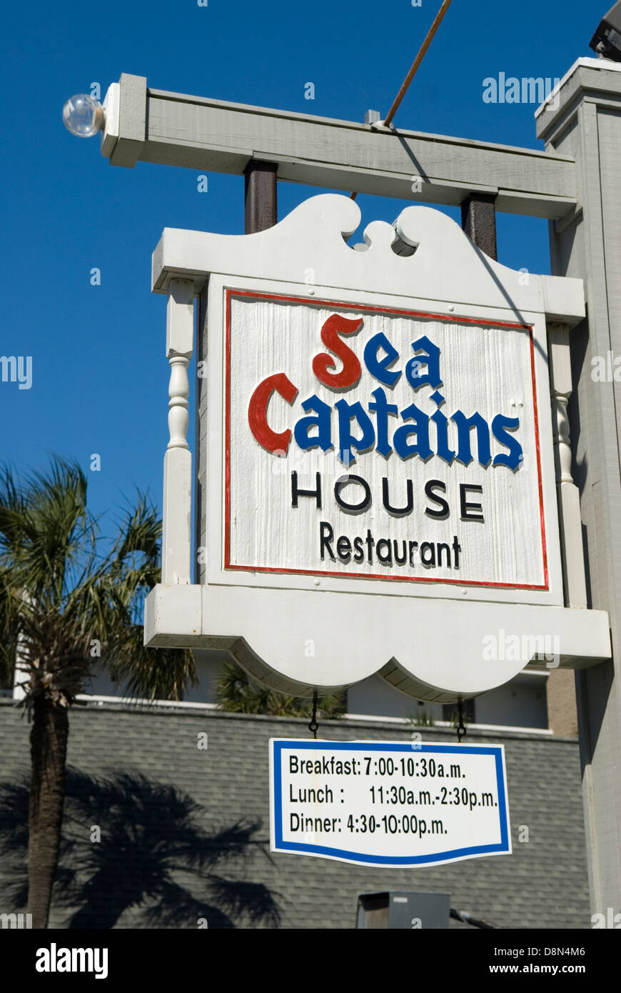 Panneau du restaurant Sea Captain's House Myrtle Beach South Carolina USA Banque D'Images