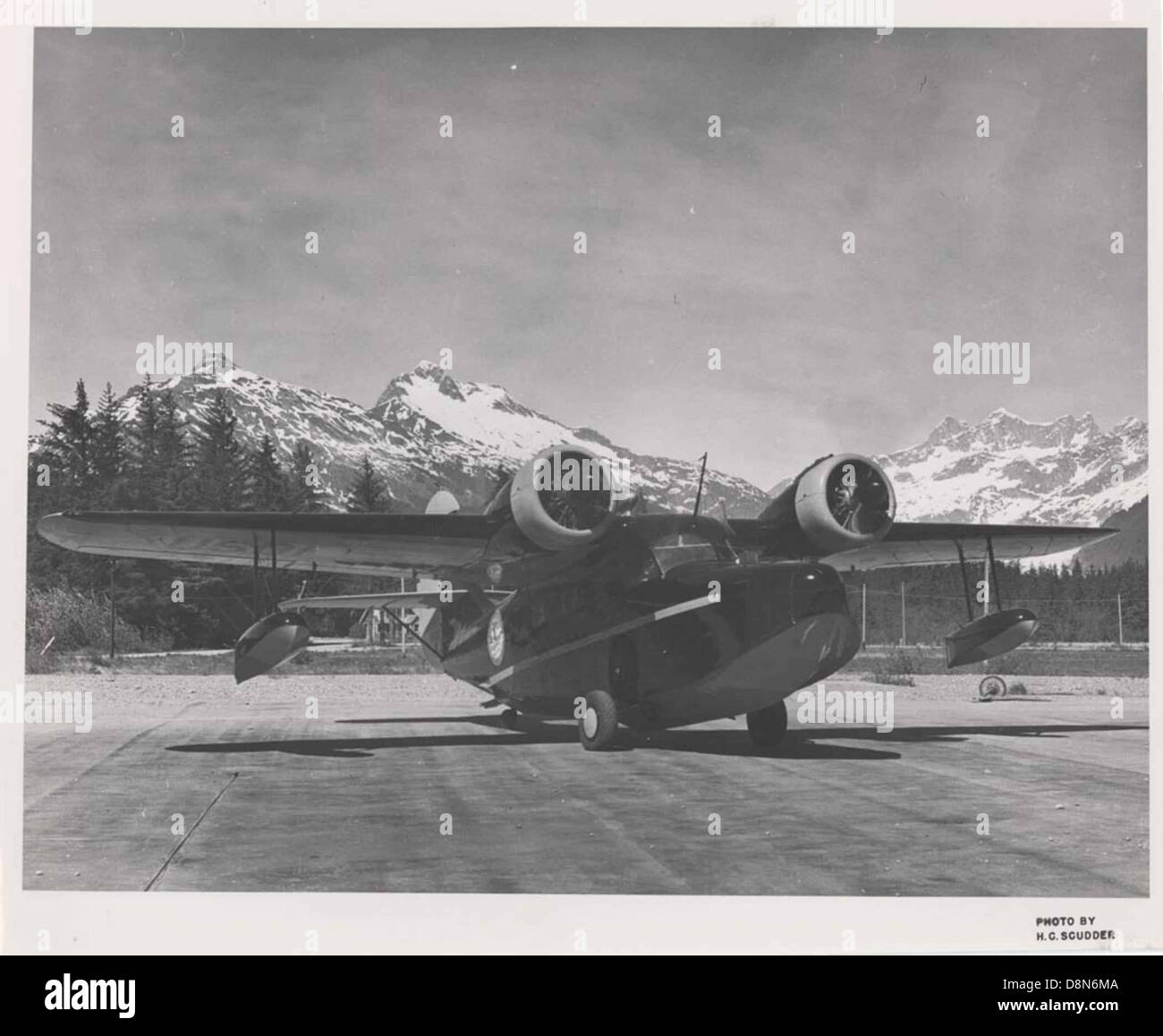 Gros aéronefs trnasportation vintage photo historique. Banque D'Images