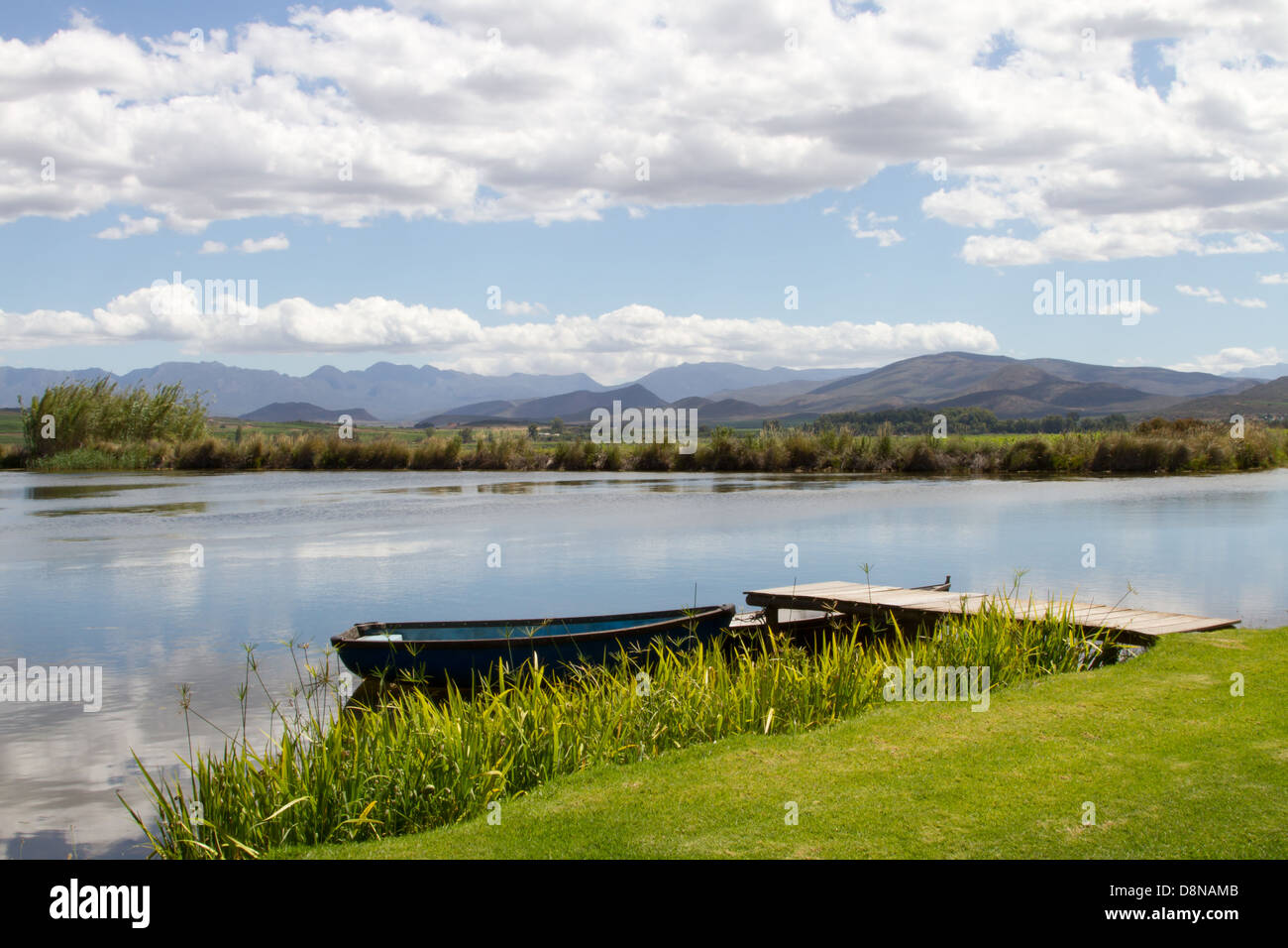 Vue sur la rivière Breede, Afrique du Sud Banque D'Images