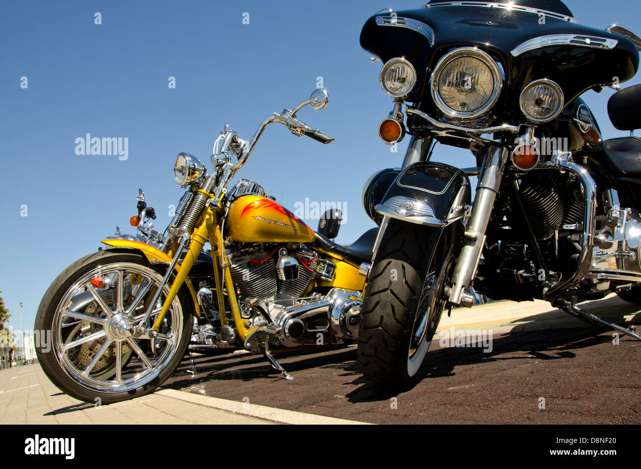 Meetup Harley Davidson, Harley Davidson bikers réunion à Fuengirola, Malaga, Espagne. Banque D'Images