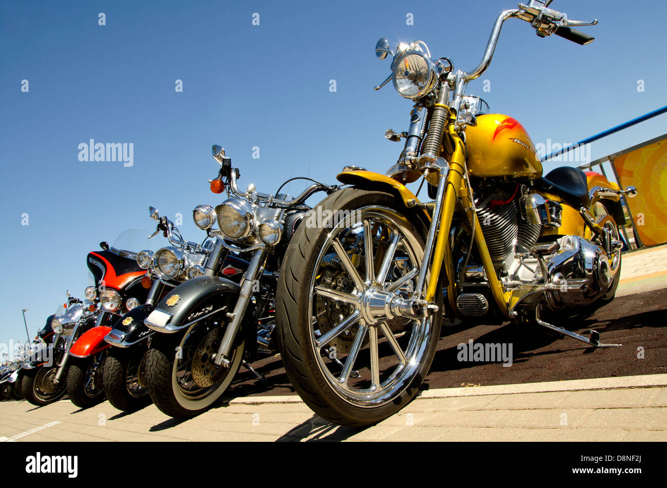 Meetup Harley Davidson, Harley Davidson bikers réunion à Fuengirola, Malaga, Espagne. Banque D'Images