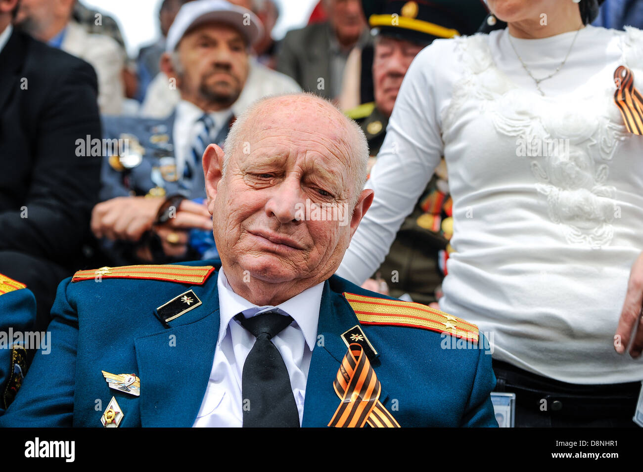 La Deuxième Guerre mondiale, les anciens combattants soviétiques lors de célébration du 9 mai, jour de la victoire à Jérusalem, Israël, le 9 mai, 2013 Banque D'Images