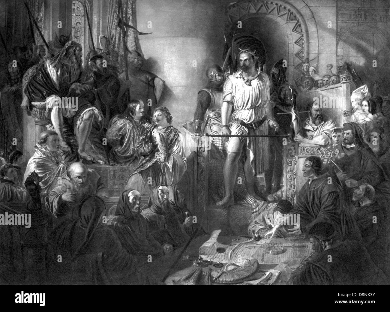 Procès de William Wallace à Westminster Banque D'Images