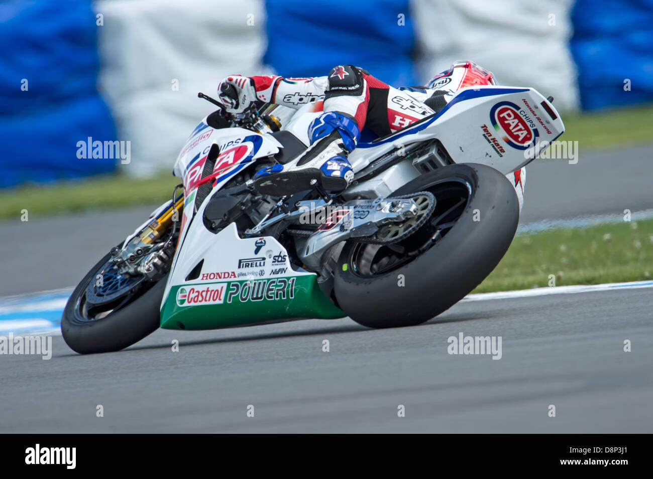 Jonathan Rea sur la honda superbike, 2013 Banque D'Images