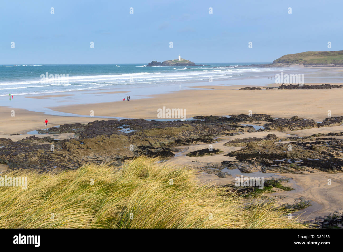 Donnant sur la plage à Gwithian Cornwall England UK Banque D'Images