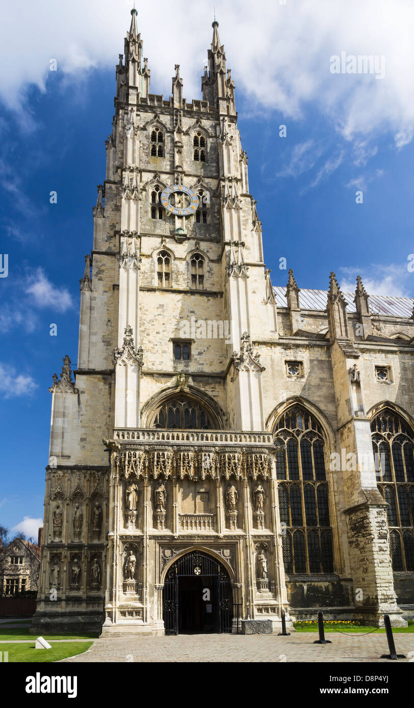 Le grand style gothique La Cathédrale de Canterbury, Kent England UK Banque D'Images