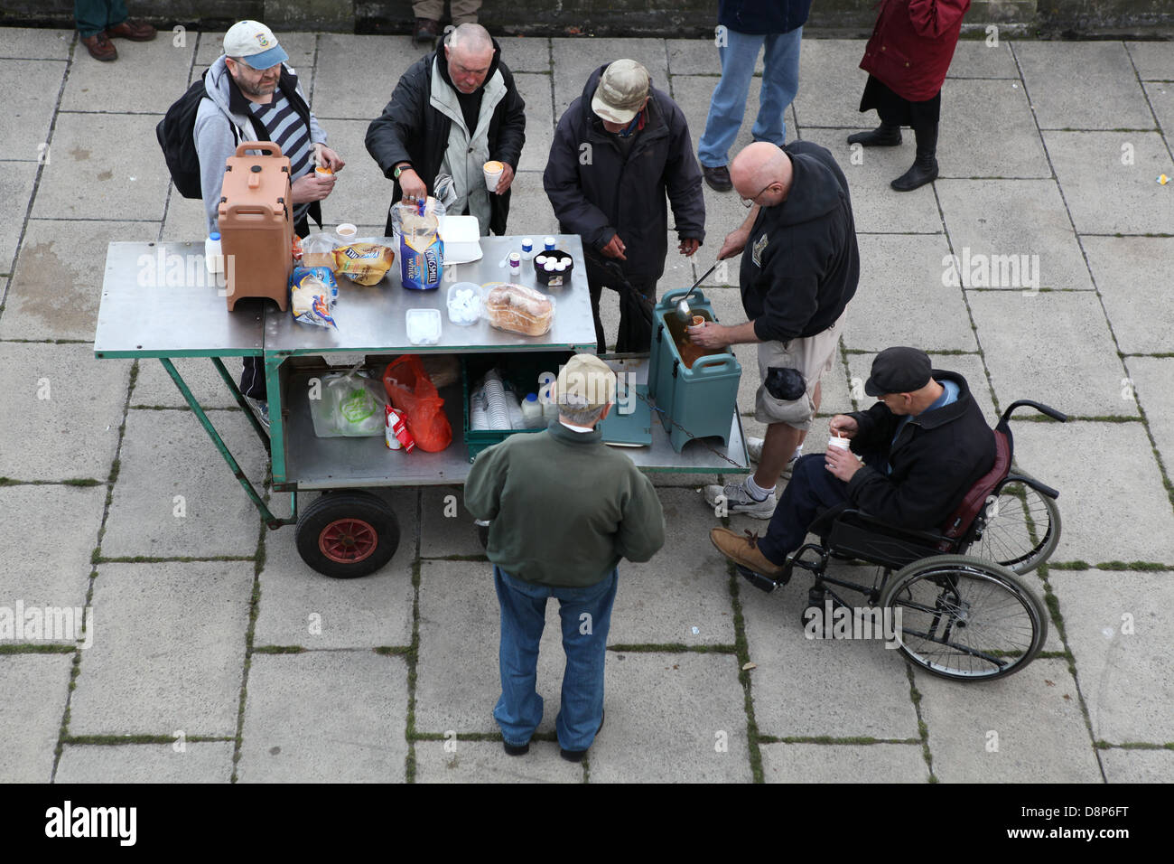 Soupe populaire menée par des bénévoles pour les sans-abri, Brighton Banque D'Images