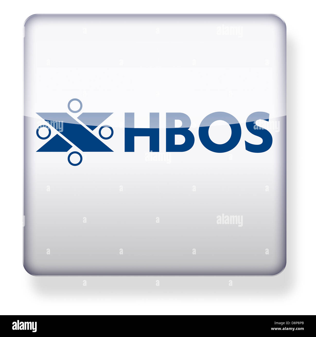 Logo HBOS comme une icône de l'application. Chemin de détourage inclus. Banque D'Images