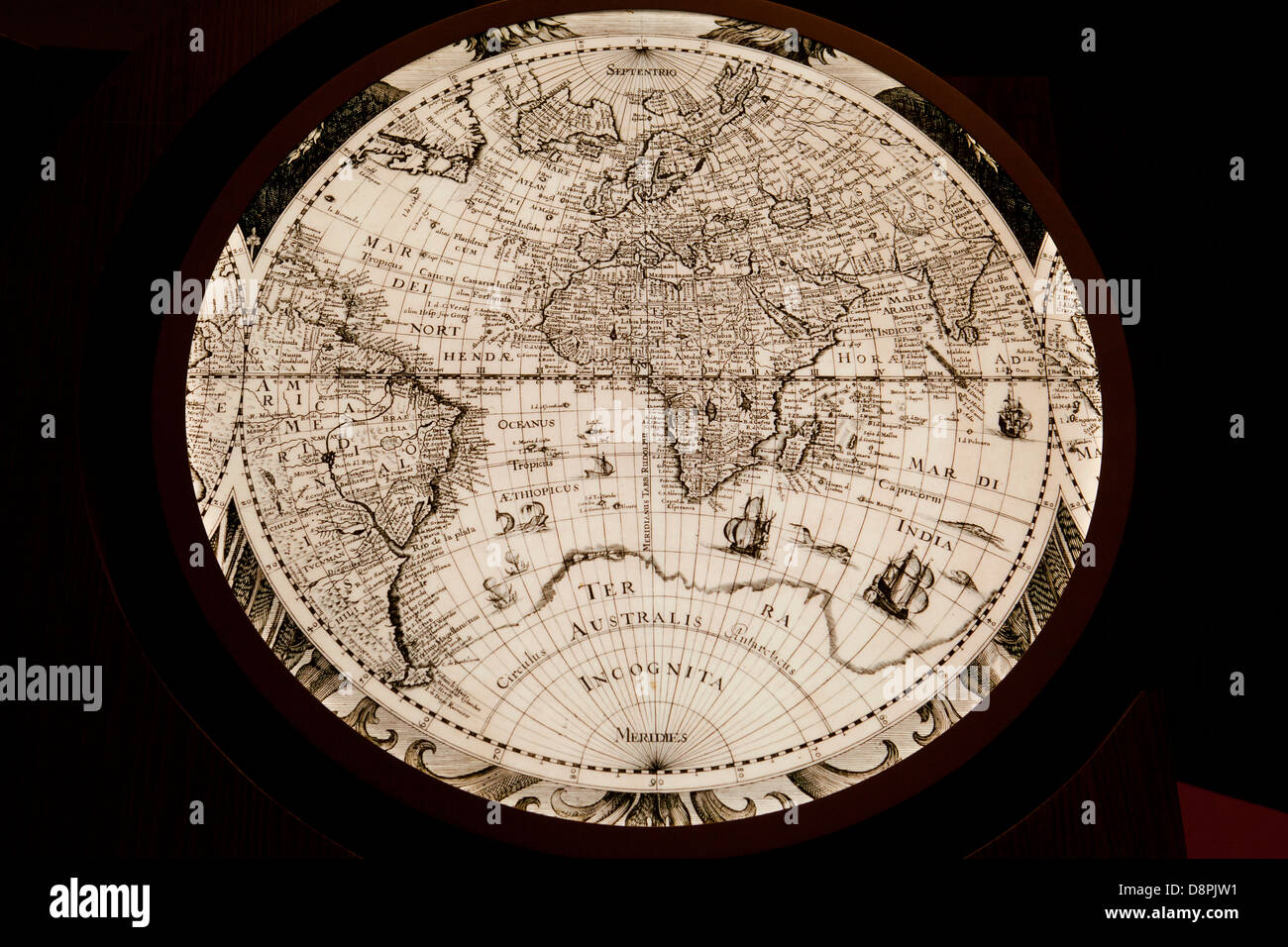 Carte du monde par Philipp Eckebrecht, 1630 Banque D'Images