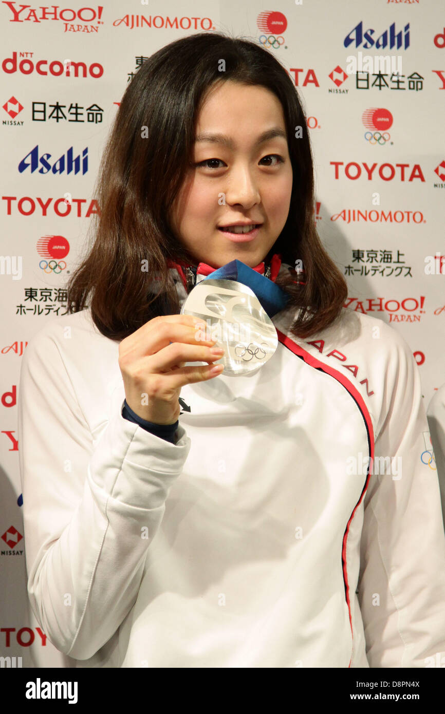 Mao Asada (JPN), le 26 février 2010 - Patinage Artistique : Conférence de presse du groupe de l'équipe du Japon au cours du patinage artistique les Jeux Olympiques d'hiver de Vancouver 2010 au Japon House Vancouver, Canada. (Photo par AFLO SPORT) Banque D'Images