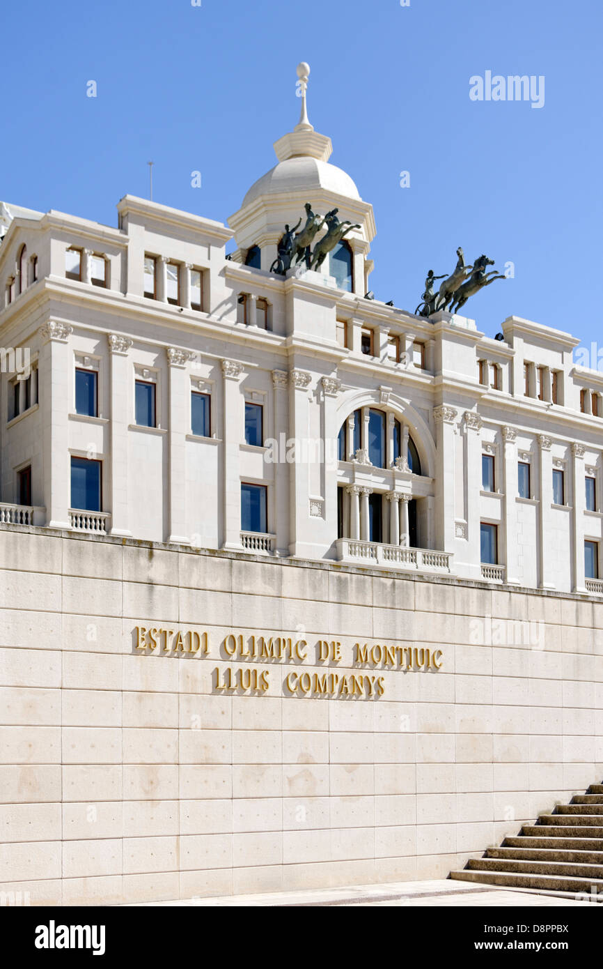 Palau Sant Jordi, le Parc Olympique, Montjuïc, Barcelone, Espagne Banque D'Images