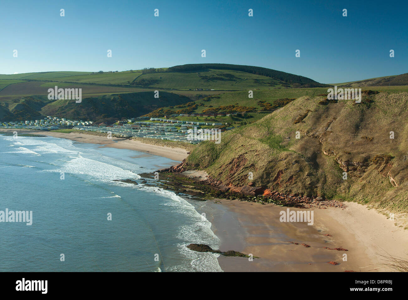 Pease Bay, Scottish Borders Banque D'Images